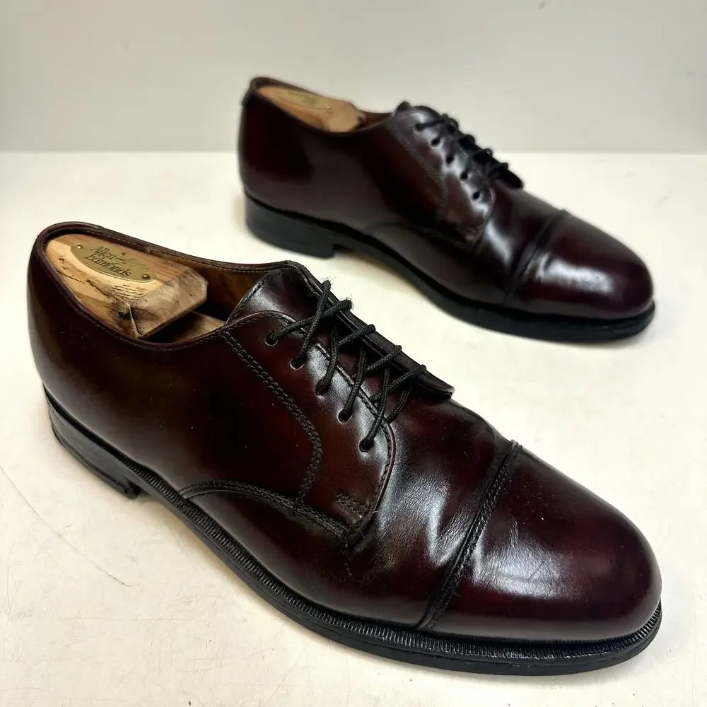 VGUC Rancourt & Co. x Cole Haan Cap Toe Derby Burgundy Made in Maine USA 8 D